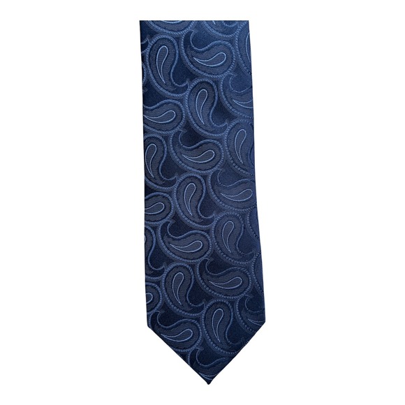 Michael Kors Other - Michael Kors Mens Navy Blue Paisley Silk Necktie Formal Business Tie